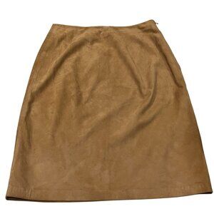 Peter Cohen Vtg Lightweight Suede Leather Pencil Skirt, Camel Brown, M